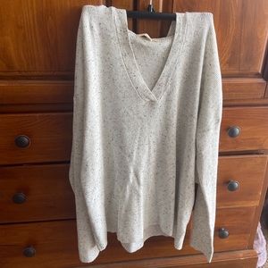 Cream Speckled Hooded Top